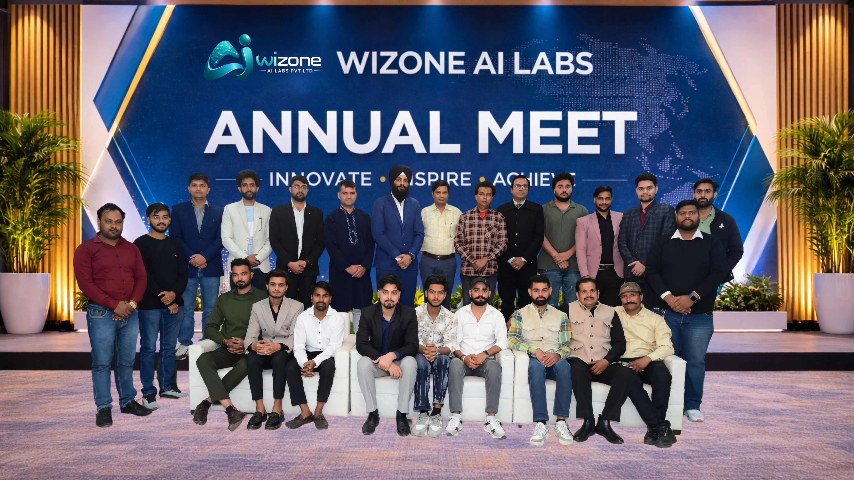The Wizone AI Labs team gathered at the company annual meet